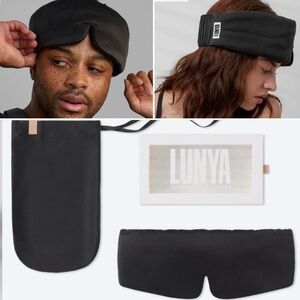Lunya Washable Silk Eye Mask Unisex in MEDITATIVE GREY sz L NWT